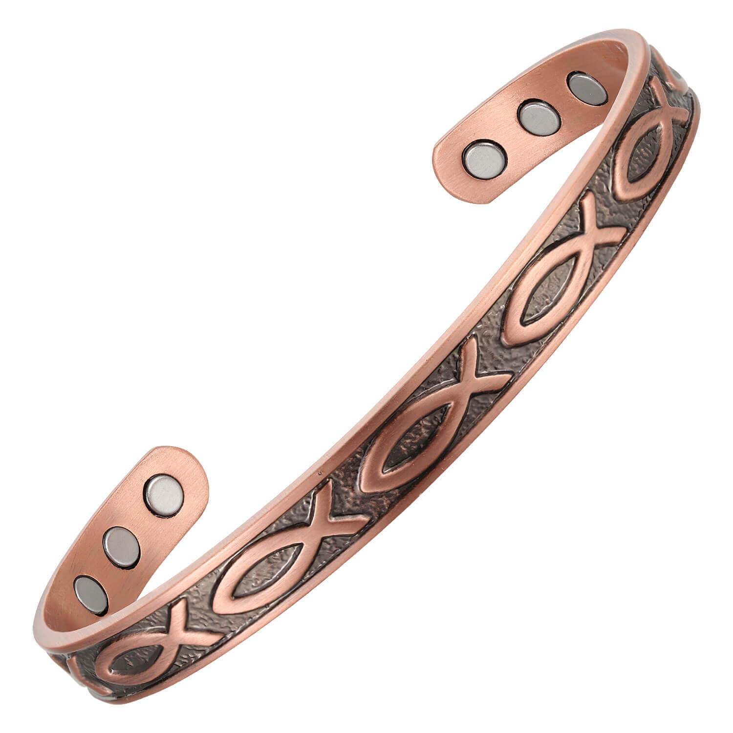 magentic copper bracelet with fish design ireland Eva Victoria